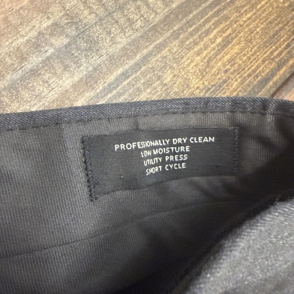 Vintage Jos A Bank 34x29 Gray 100% Wool Tailored Flat Front Mens Dress Pants - Picture 3 of 5